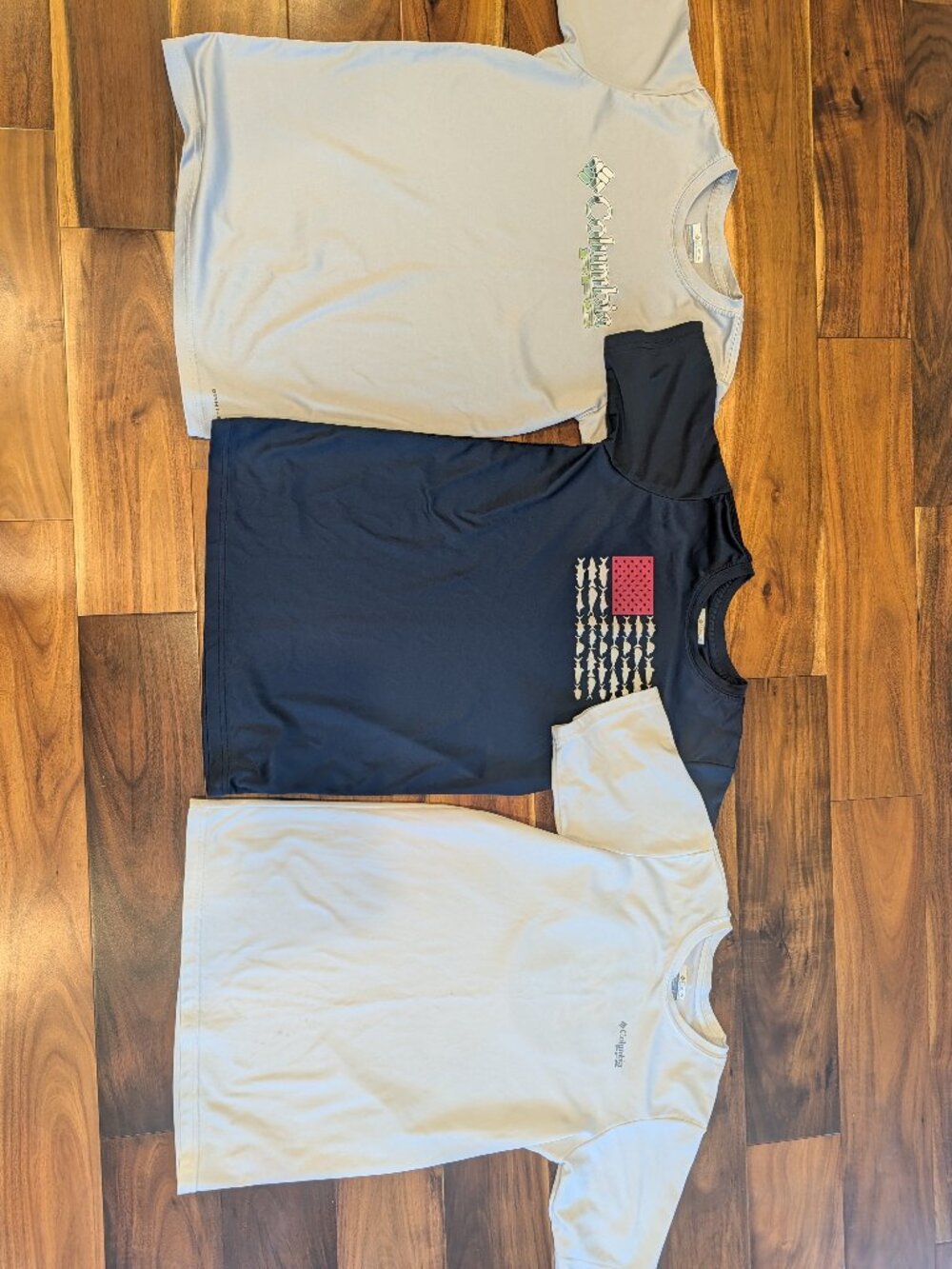Bundle of 3 Columbia PFG Short Sleeve Performance Shirts - Boys L (14/16)